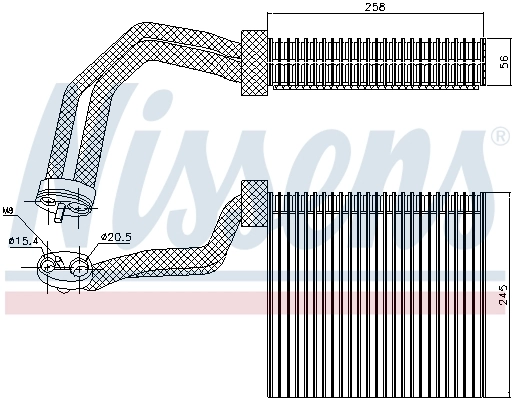 Évaporateur climatisation NISSENS 92293