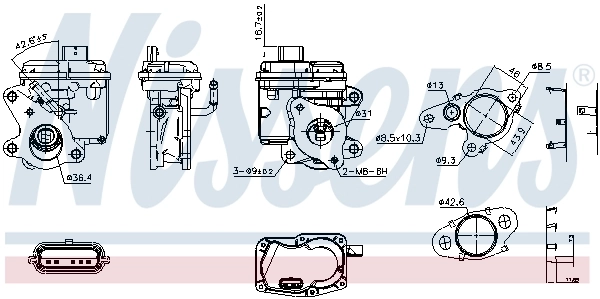 Vanne EGR NISSENS 98596
