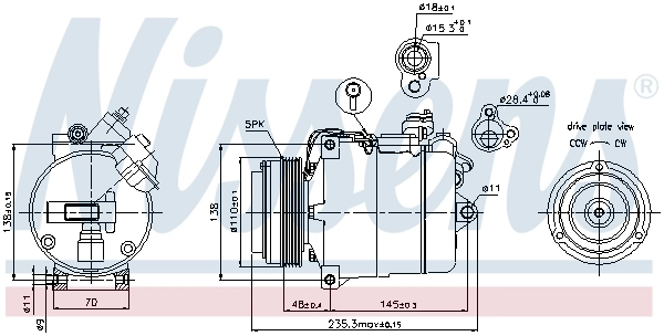 Compresseur, climatisation NISSENS 89034