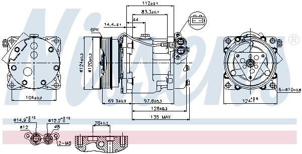 Compresseur, climatisation NISSENS 89203