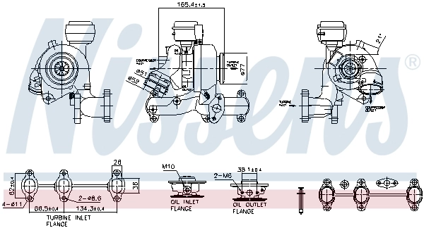 Turbocompresseur, suralimentation NISSENS 93495
