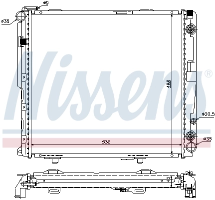 Radiateur, refroidissement du moteur NISSENS 62699A