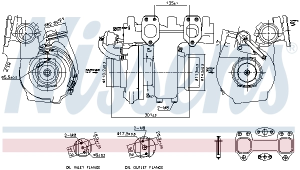 Turbocompresseur, suralimentation NISSENS 93692