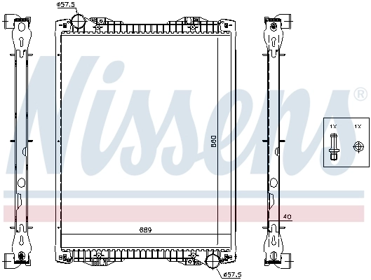 Radiateur, refroidissement du moteur NISSENS 67259A