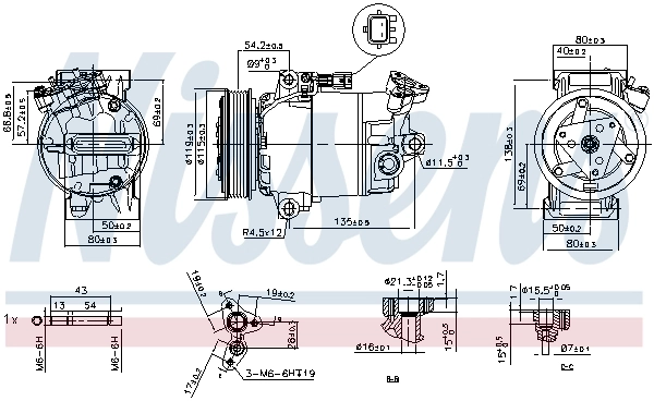 Compresseur, climatisation NISSENS 89608