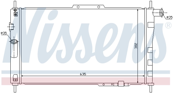 Radiateur, refroidissement du moteur NISSENS 61656