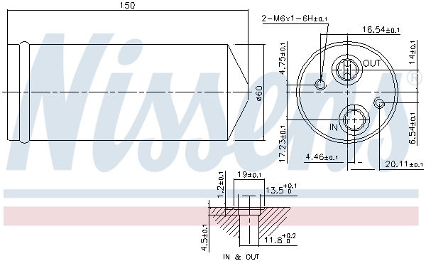 Filtre déshydratant, climatisation NISSENS 95142