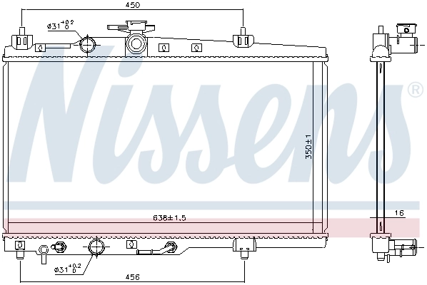 Radiateur, refroidissement du moteur NISSENS 606688
