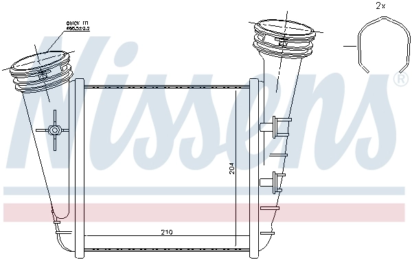 Intercooler, échangeur NISSENS 96468