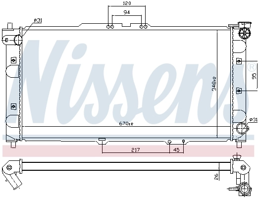 Radiateur, refroidissement du moteur NISSENS 62382A