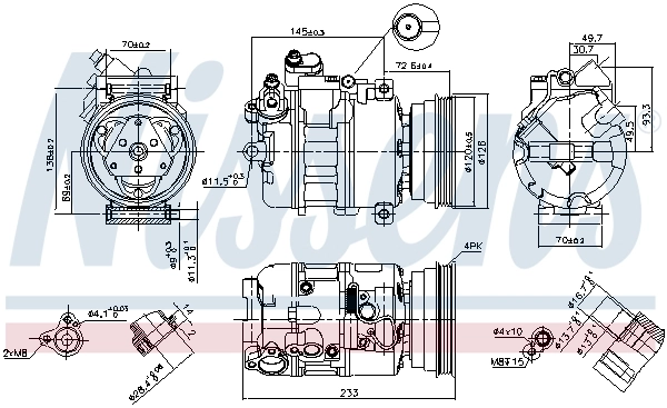 Compresseur, climatisation NISSENS 89112