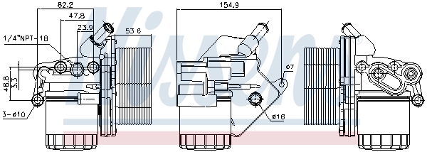 Radiateur d'huile NISSENS 90893