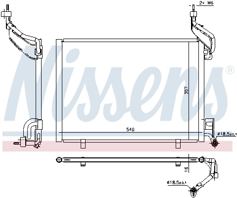 Condenseur, climatisation NISSENS 940540
