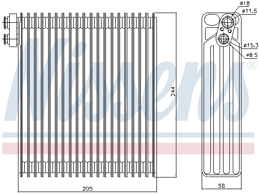 Évaporateur climatisation NISSENS 92302
