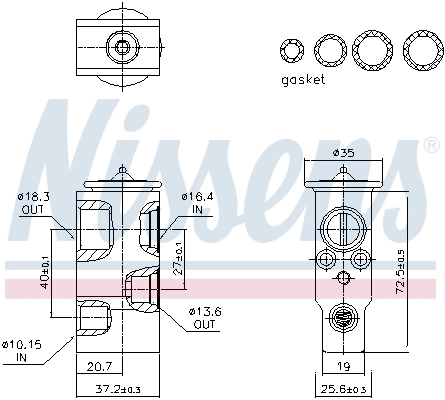 Détendeur, climatisation NISSENS 999555
