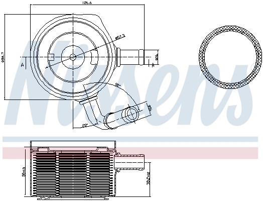 Radiateur d'huile NISSENS 90669
