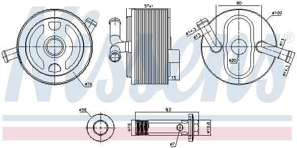 Radiateur d'huile NISSENS 91243