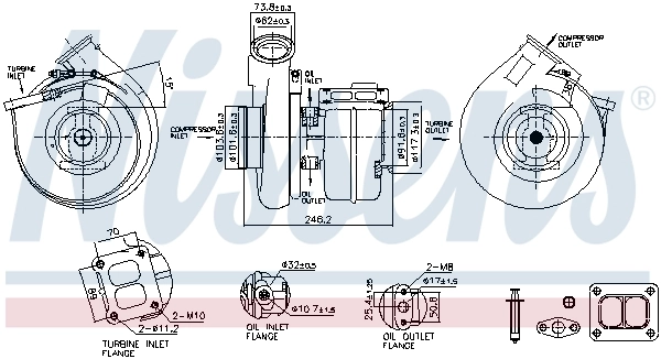 Turbocompresseur, suralimentation NISSENS 93338