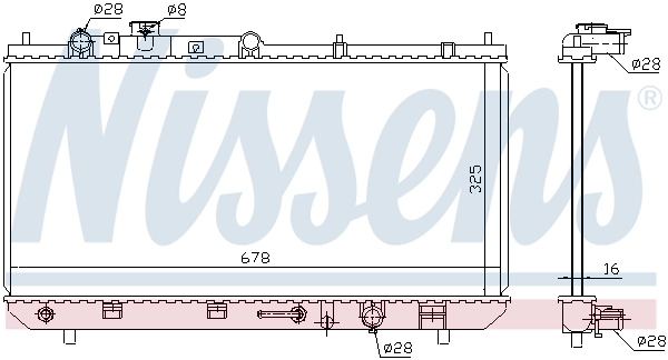 Radiateur, refroidissement du moteur NISSENS 624041