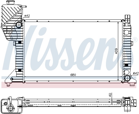 Radiateur, refroidissement du moteur NISSENS 62685A