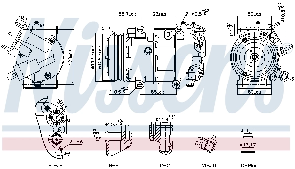 Compresseur, climatisation NISSENS 891109