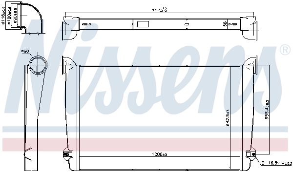 Intercooler, échangeur NISSENS 97078