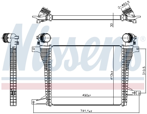 Intercooler, échangeur NISSENS 961124