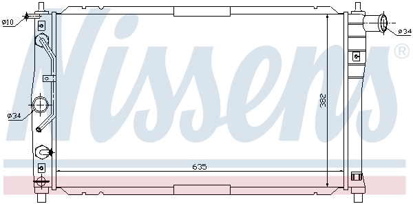 Radiateur, refroidissement du moteur NISSENS 616551