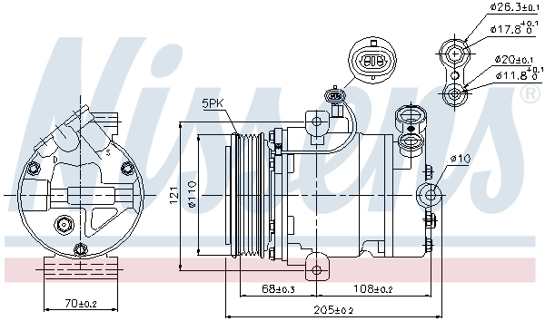 Compresseur, climatisation NISSENS 89197
