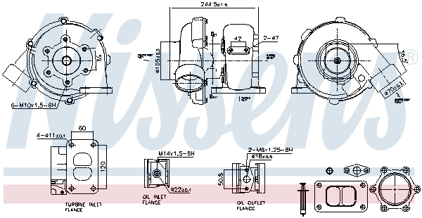 Turbocompresseur, suralimentation NISSENS 93713