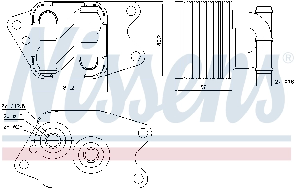 Radiateur d'huile de boîte automatique NISSENS 90733
