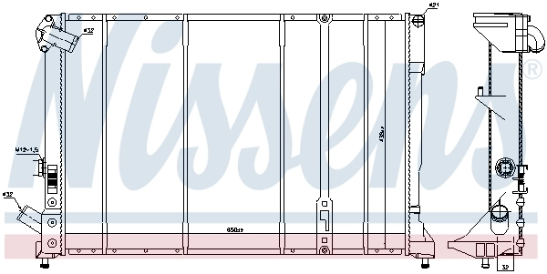 Radiateur, refroidissement du moteur NISSENS 63975