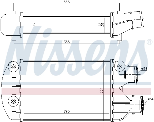 Intercooler, échangeur NISSENS 96701