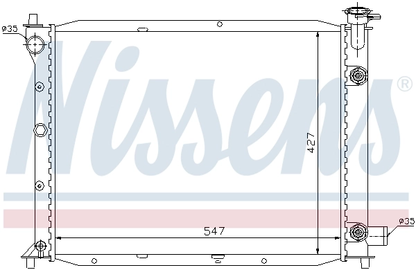 Radiateur, refroidissement du moteur NISSENS 62016