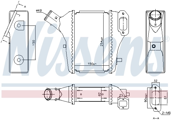 Intercooler, échangeur NISSENS 961421