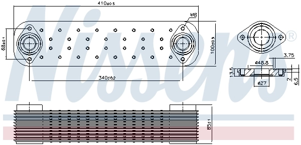 Radiateur d'huile NISSENS 91134