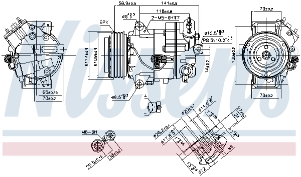 Compresseur, climatisation NISSENS 890263