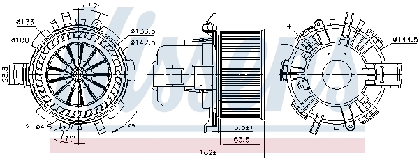 Pulseur d'air habitacle NISSENS 87763