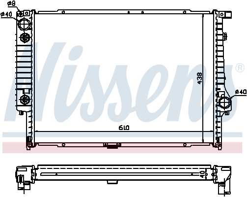 Radiateur, refroidissement du moteur NISSENS 60597A