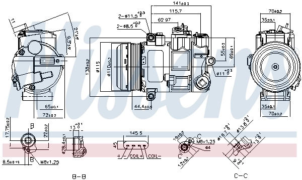 NISSENS 890696 — Компресор кондиціонера