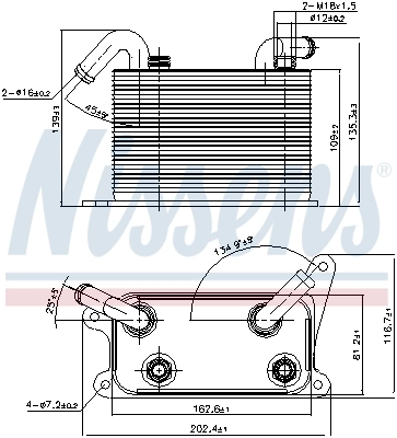 Radiateur d'huile de boîte automatique NISSENS 90841