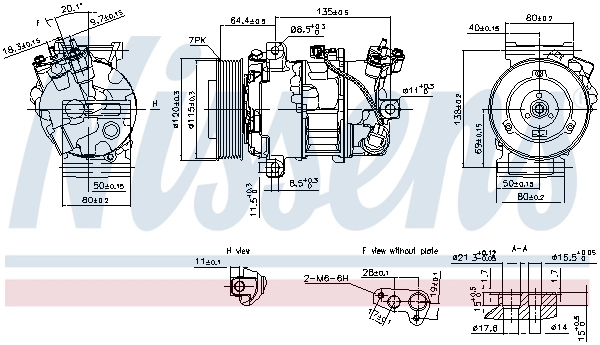 Compresseur, climatisation NISSENS 890126