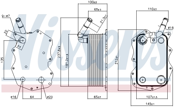 Radiateur d'huile NISSENS 90917