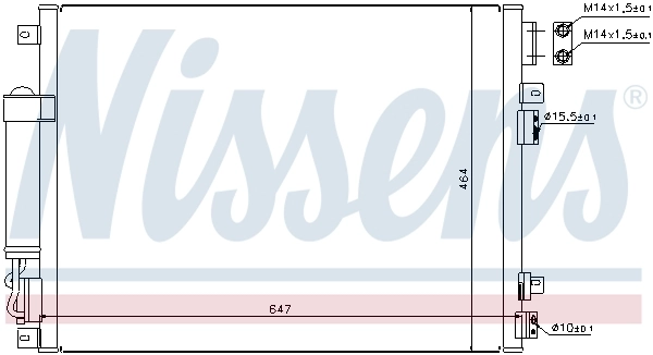Condenseur, climatisation NISSENS 94874