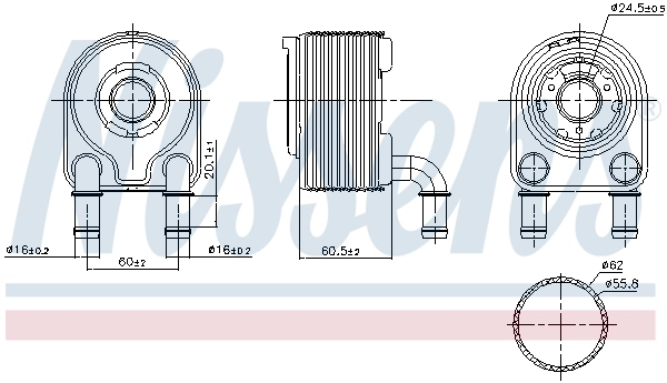 Radiateur d'huile NISSENS 91249