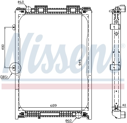 Radiateur, refroidissement du moteur NISSENS 62870A