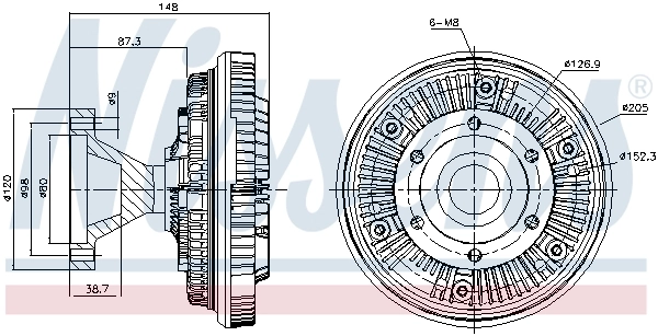Embrayage, ventilateur de radiateur NISSENS 86070