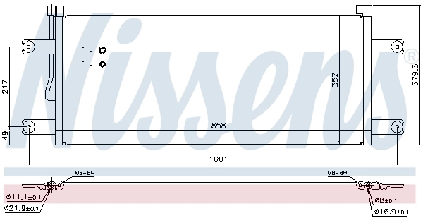 Condenseur, climatisation NISSENS 940543