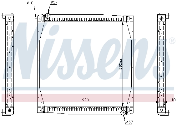 Radiateur, refroidissement du moteur NISSENS 64069A