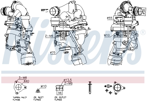 Turbocompresseur, suralimentation NISSENS 93777